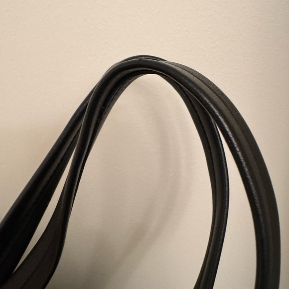 Modern Lux Black Tote with Red and Blue Stripes - Picture 9 of 9